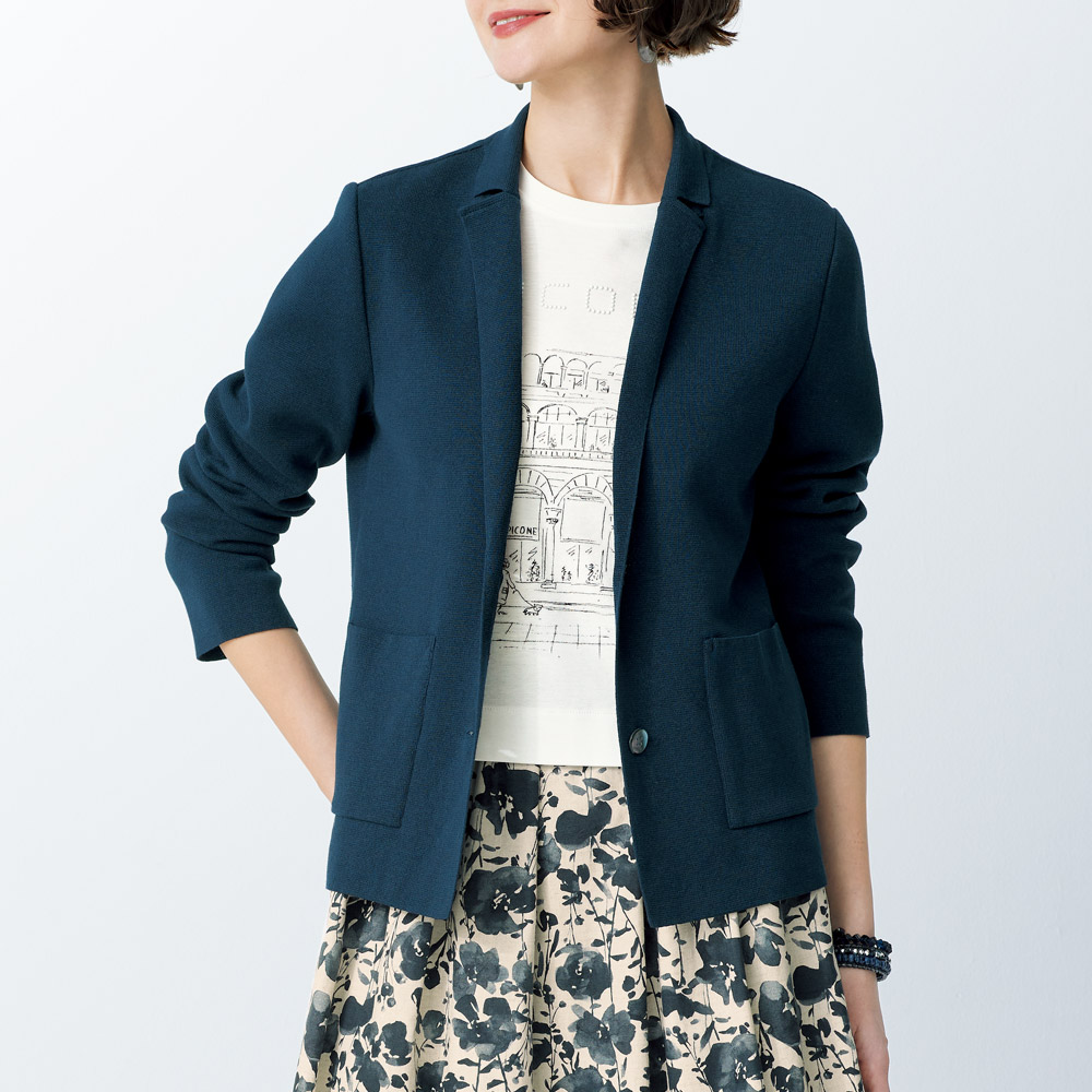 和紙混ミラノリブジャケット