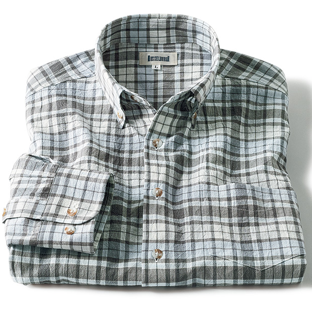 スペック染めチェックB.D.シャツ