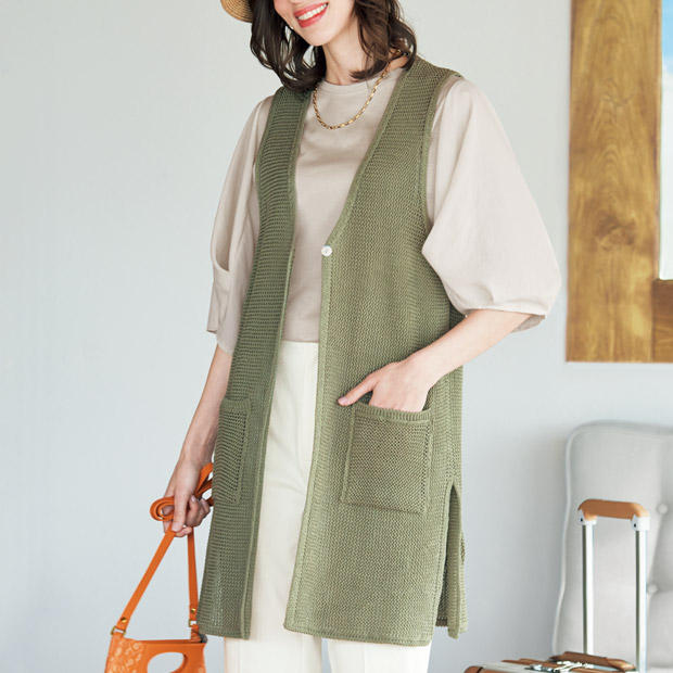 ギマコットンニットベスト