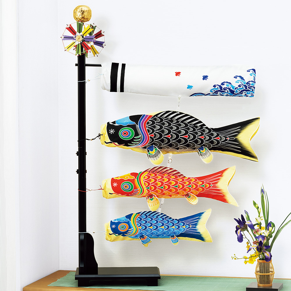 手描き本染め／座敷鯉のぼり