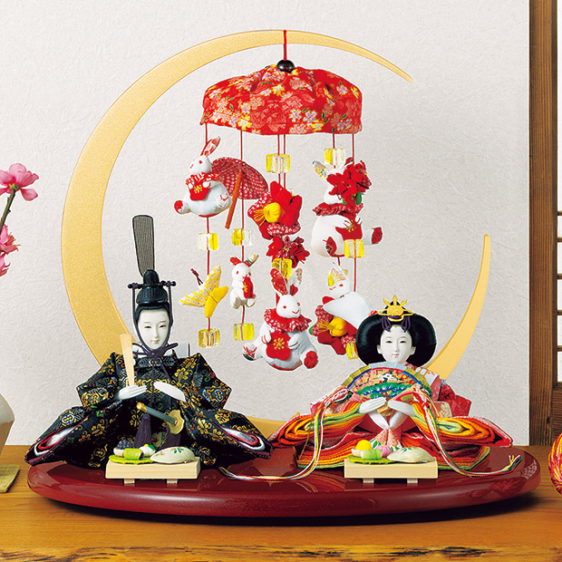 つるし飾り付き親王雛