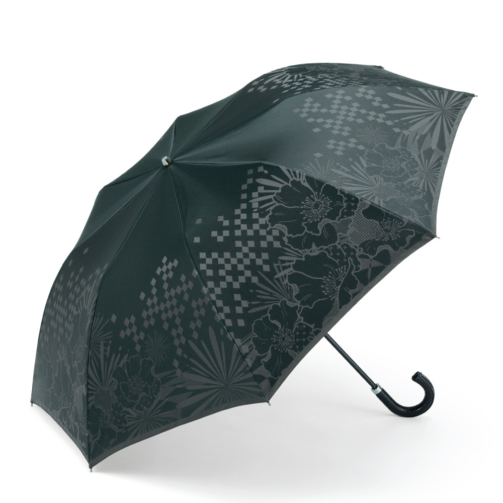 甲州織の折りたたみ晴雨兼用傘