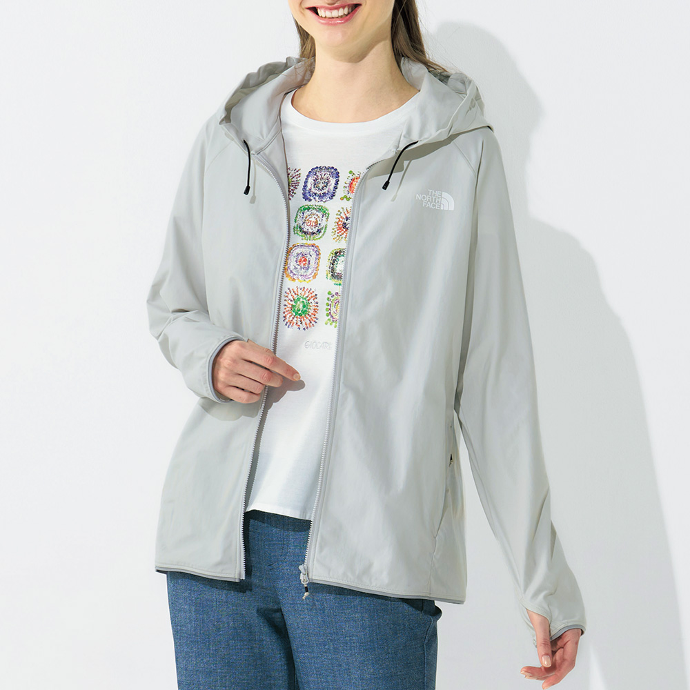 ノースフェイス サンシェイドフルジップフーディ レディース L ミネラルグレー ノースフェイス サンシェイドフルジップフーディ レディース L