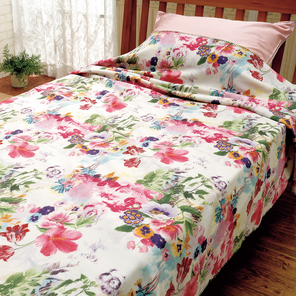 フラッティ社 イタリア製フラワープリントスローケット ライトアップオンラインストア