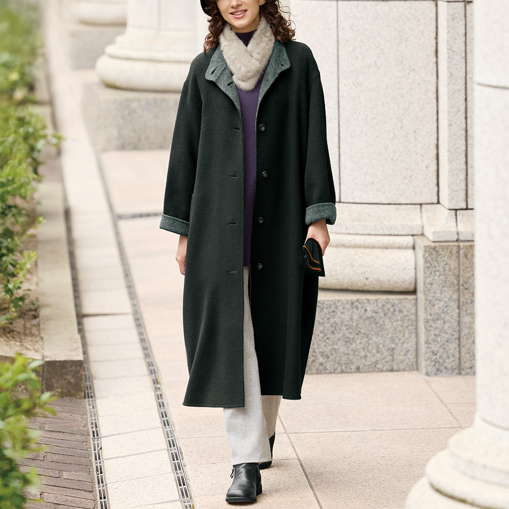 一枚仕立てのロングコート