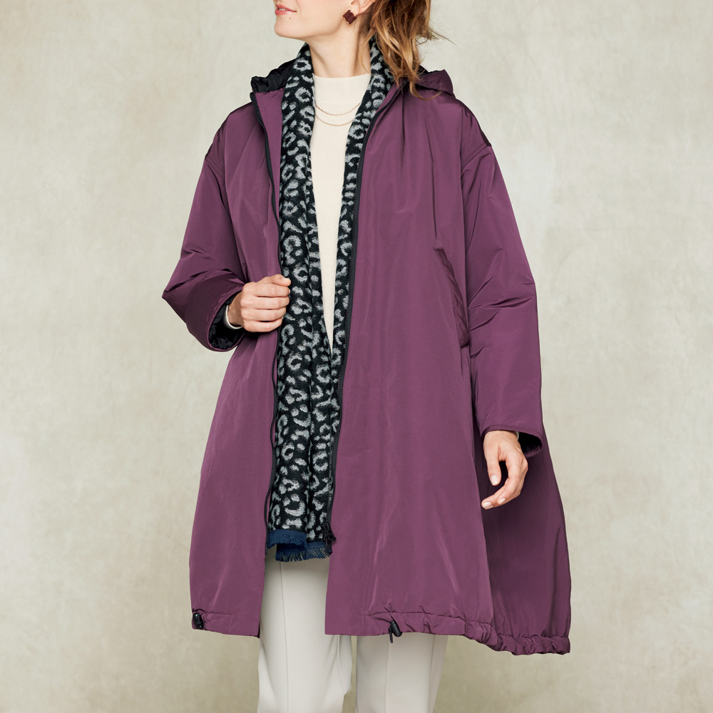 フーデッド中わたコート