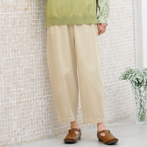 コットンシルクデニムパンツ