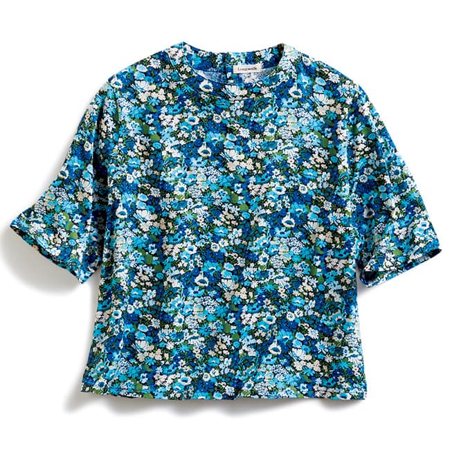 リバティプリントジャージーTシャツ