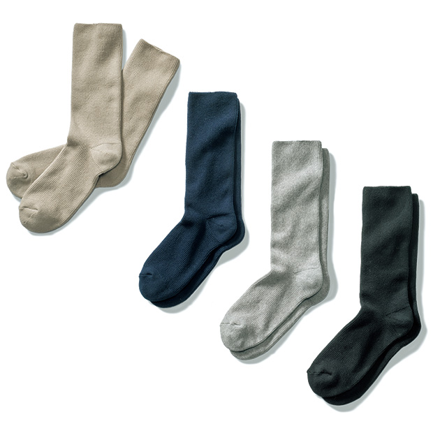 ソフトテーパードソックス／4色セット