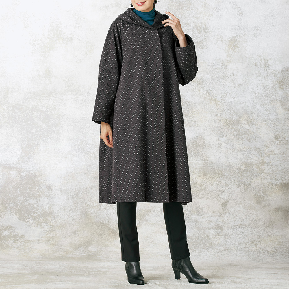 久留米絣フーデッドコート