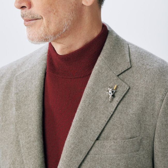 カエルの戯画ブローチ／歌舞伎