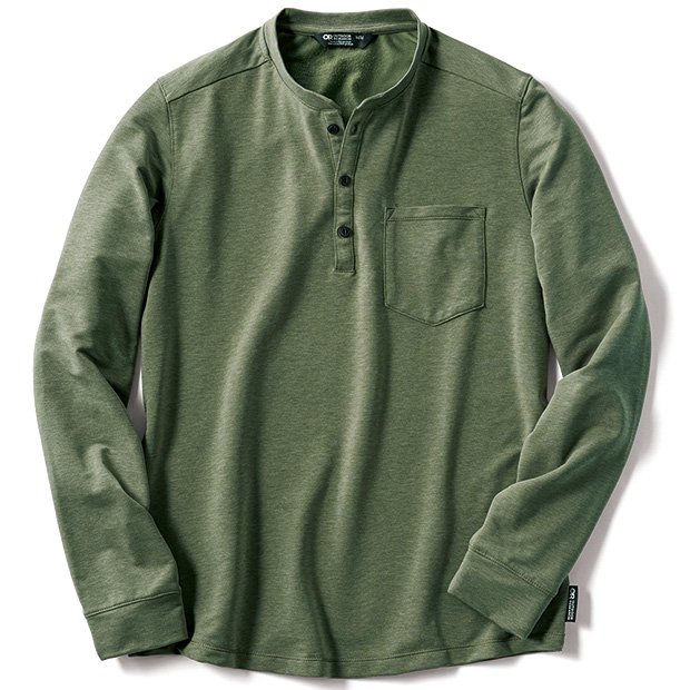 ベーシックヘンリーネックTシャツ