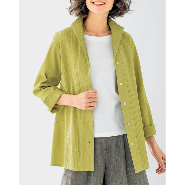 マイクロ総ピンタックジャケット