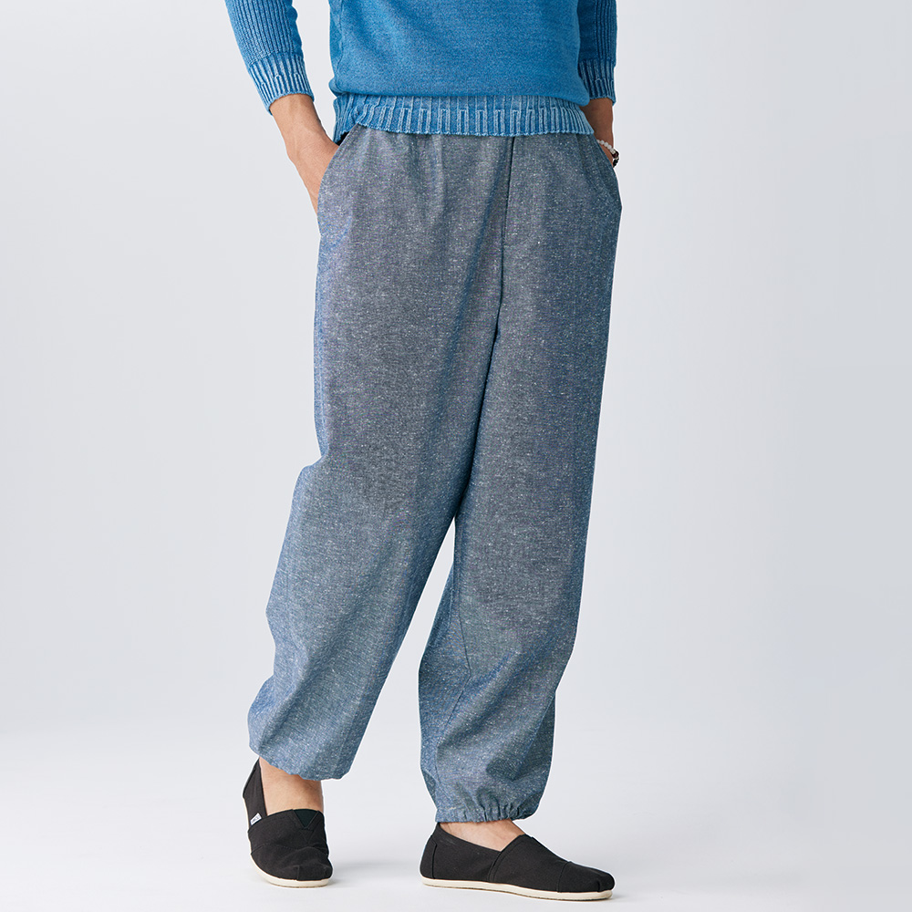 久留米織りの作務衣風セットアップ