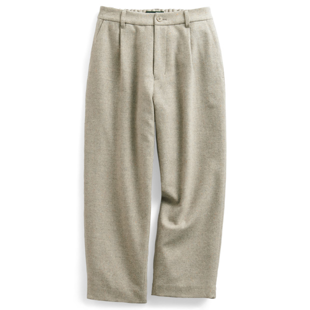 ウール混ツイードクロップドパンツ