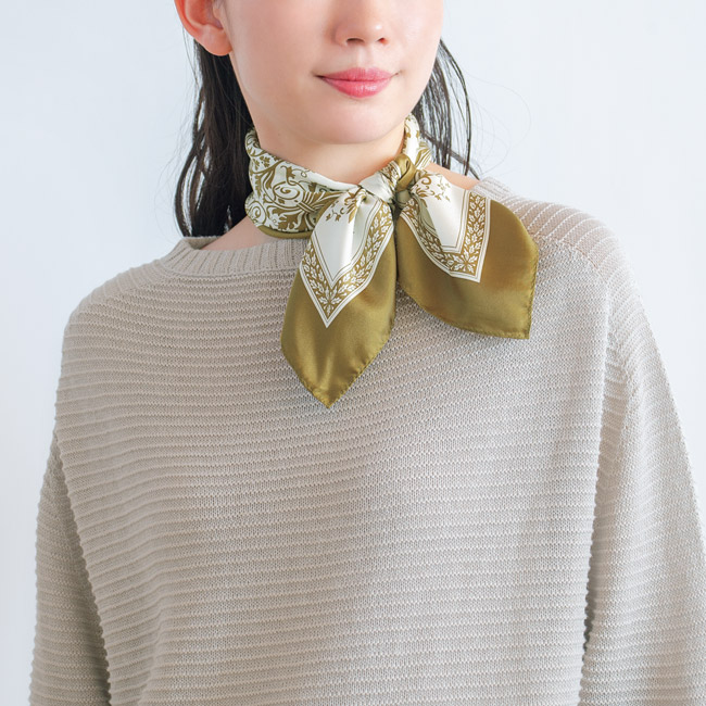 シルクスカーフ／2柄組