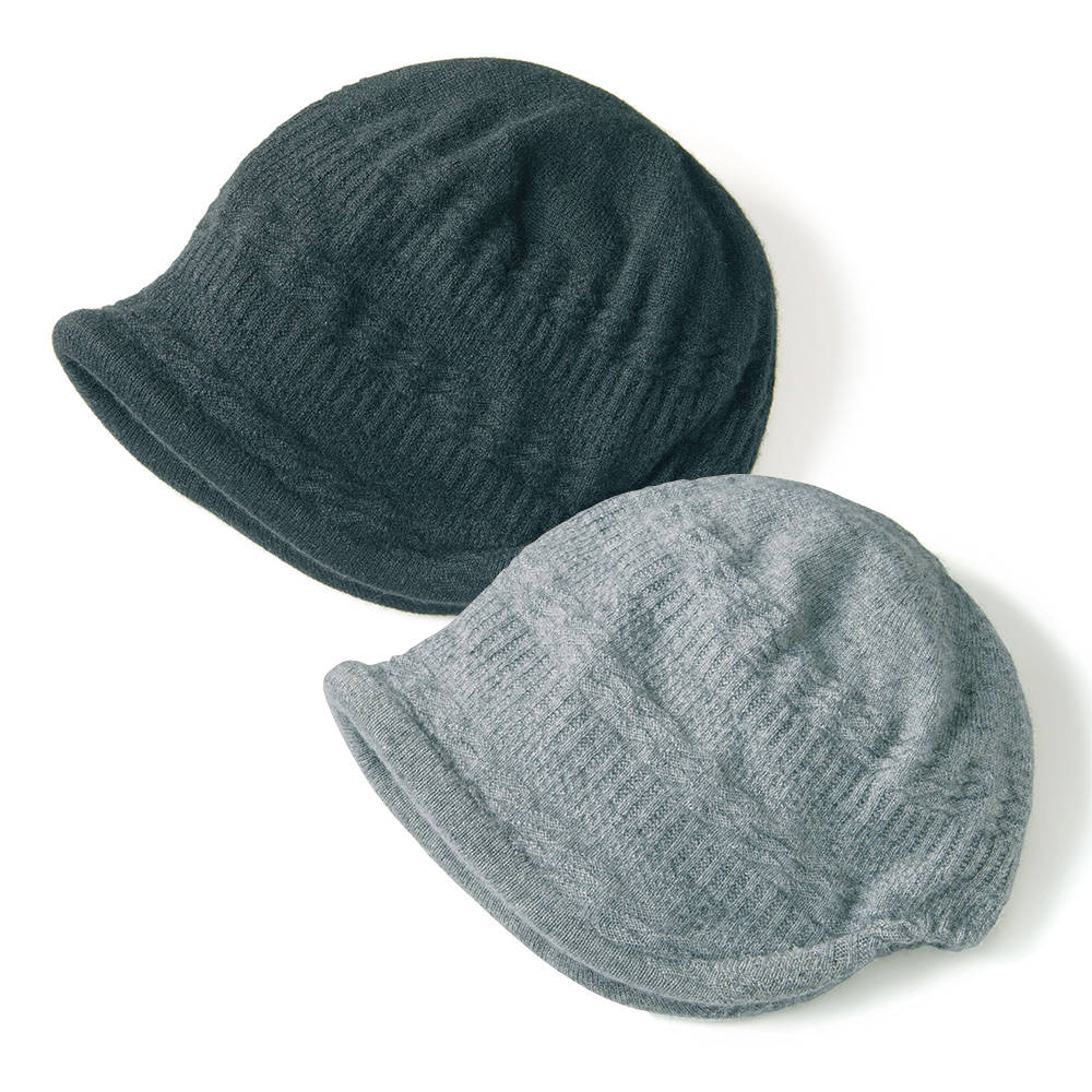 洗えるカシミヤシルク･ニットキャップ