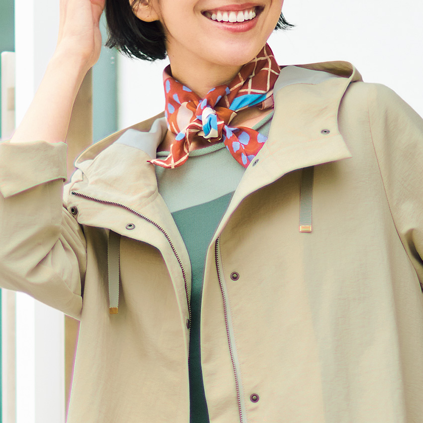 リング付きミニスカーフ／ファッショニスタ