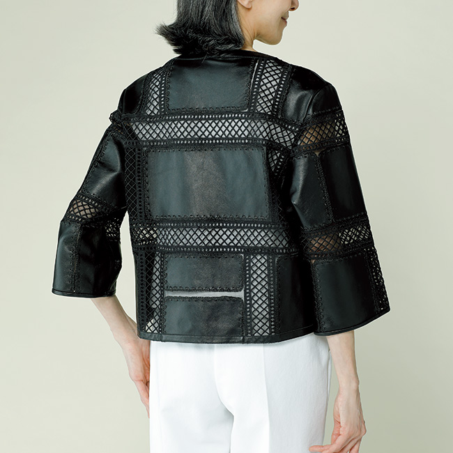 レース使いのラムレザージャケット