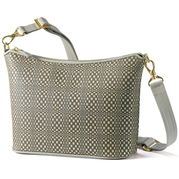 印伝ショルダーバッグ／変わり市松柄