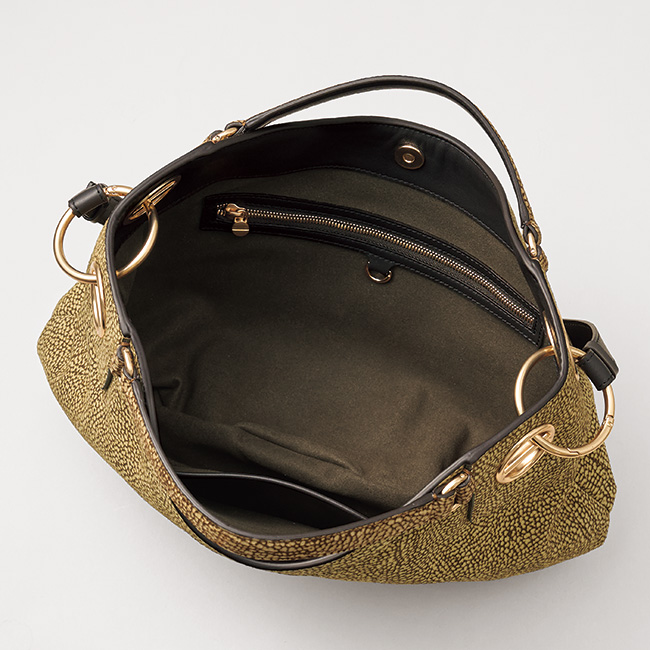 ラムスウェード2ウェイハンドバッグ