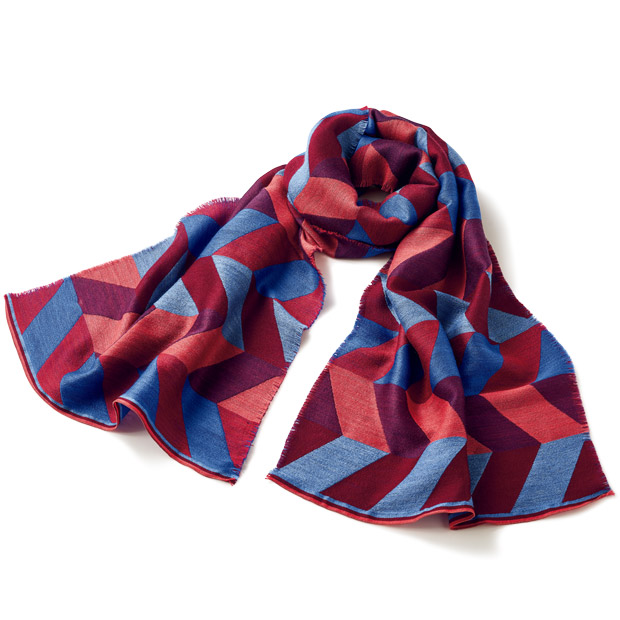 ウールシルク･ジャカードストール