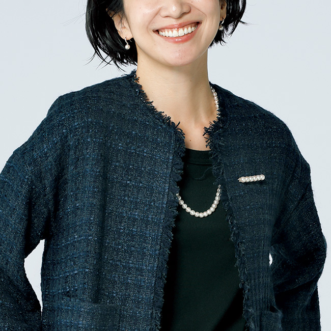 無調色･バロックパールピアス／当社限定