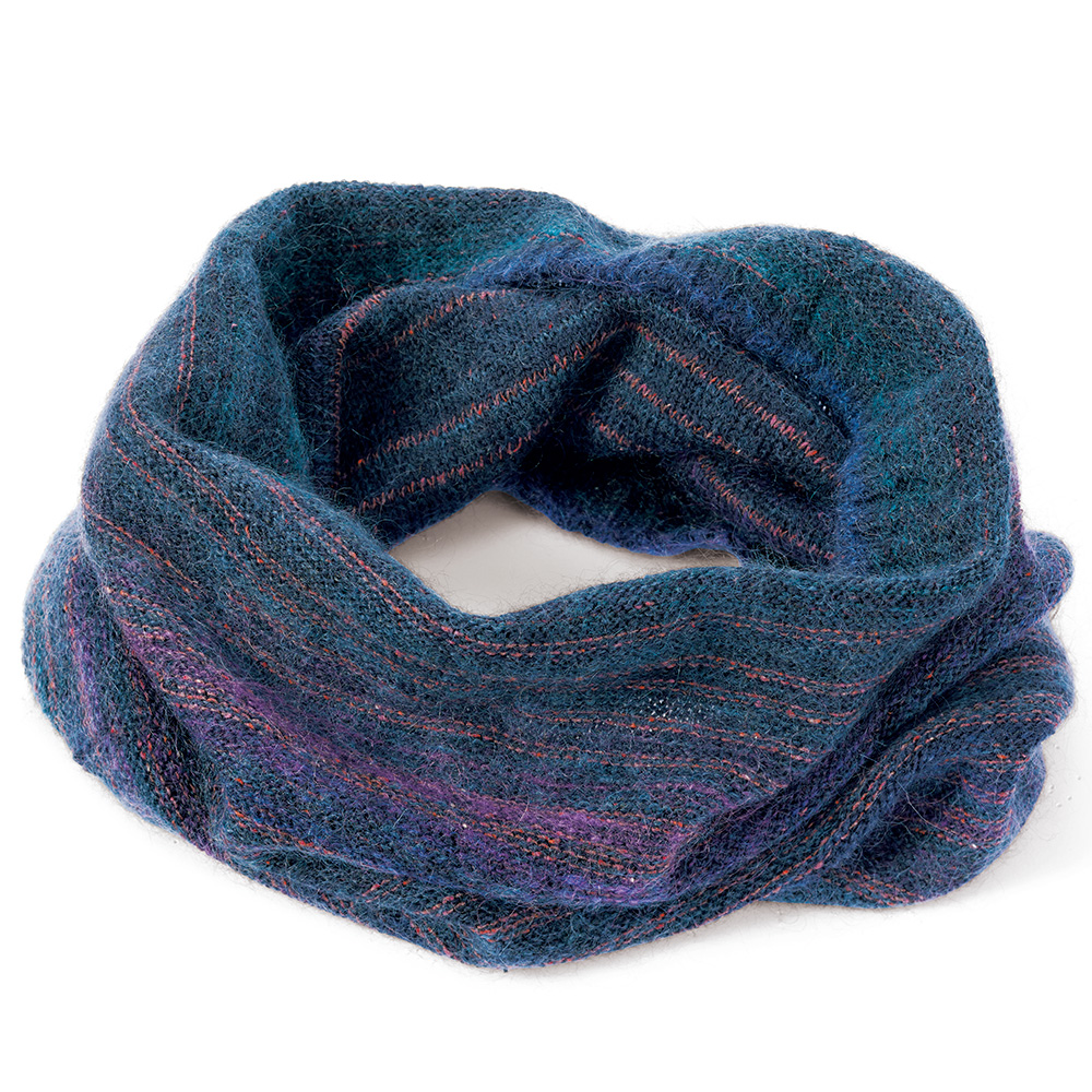 モヘヤ混絣スヌード