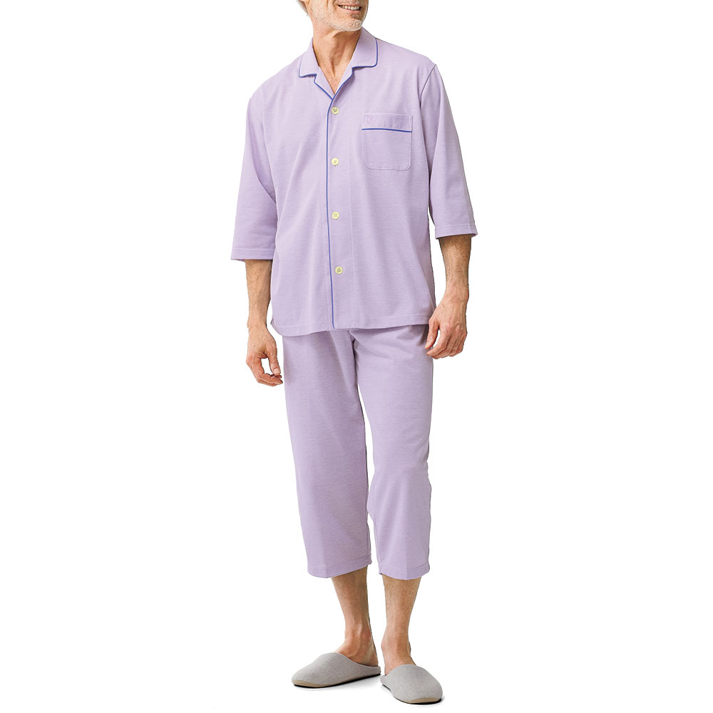 清涼七分袖テーラーパジャマ