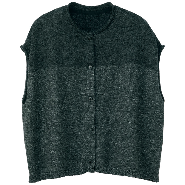 二重臼編みベスト