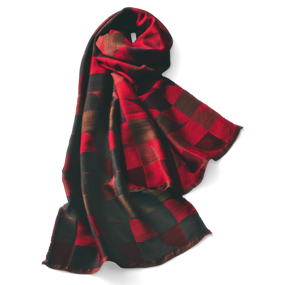 ウールシルク･ジャカードストール／ARTHUR