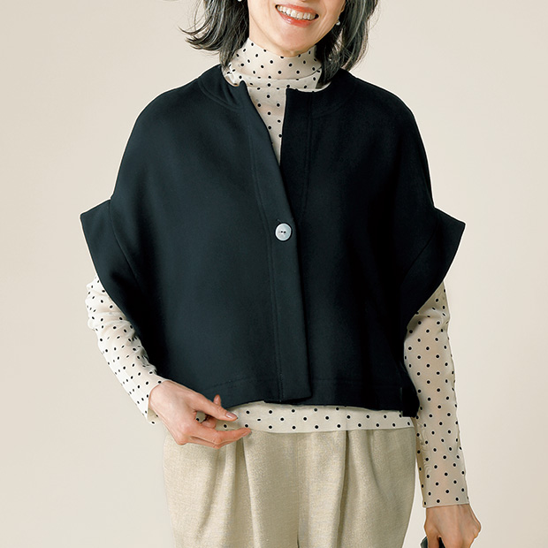 コットンフレンチスリーブベスト