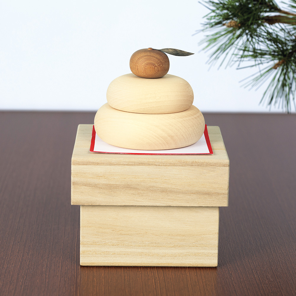 天然木のミニ鏡餅