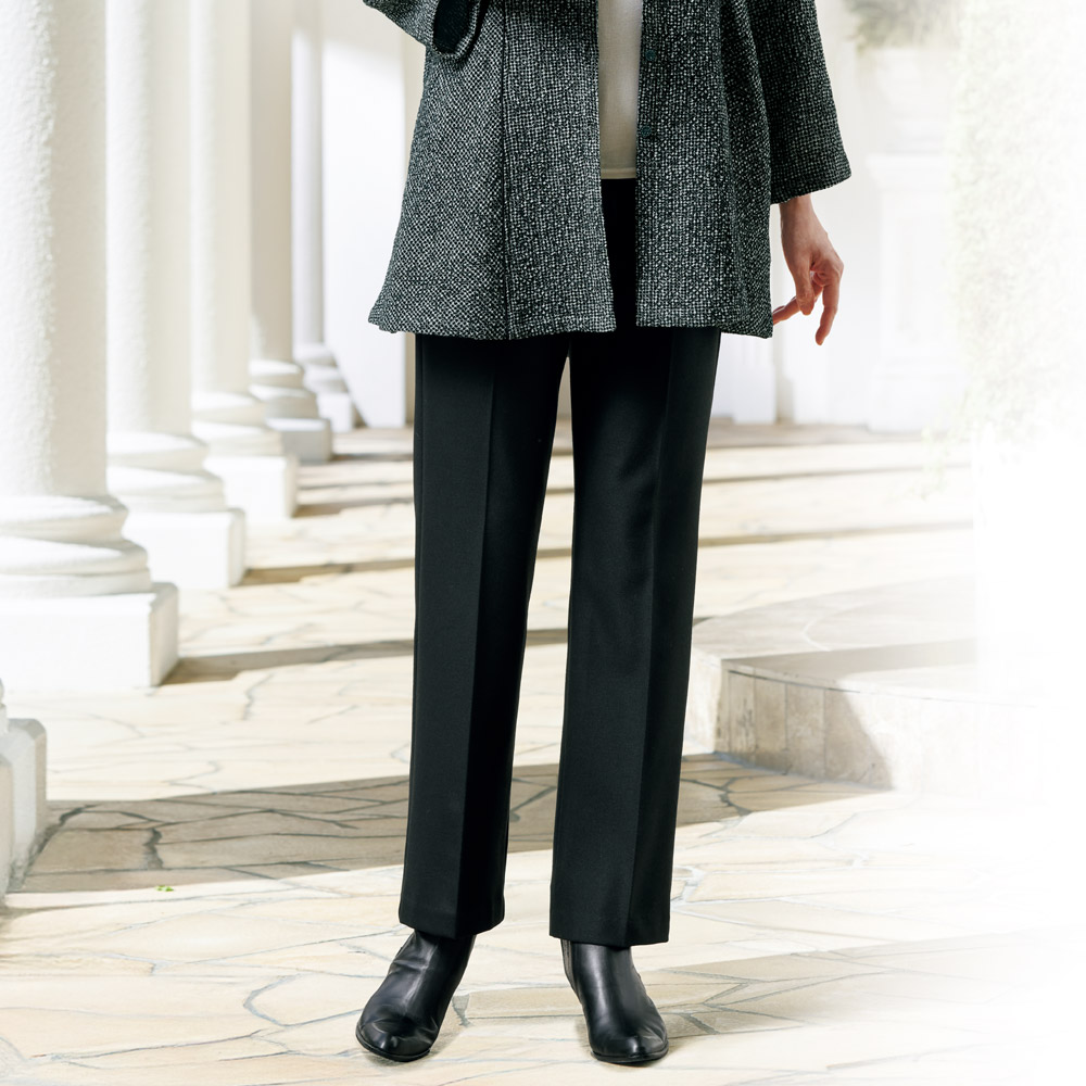 ソフトサーモ･両面起毛ストレッチテーパードパンツ