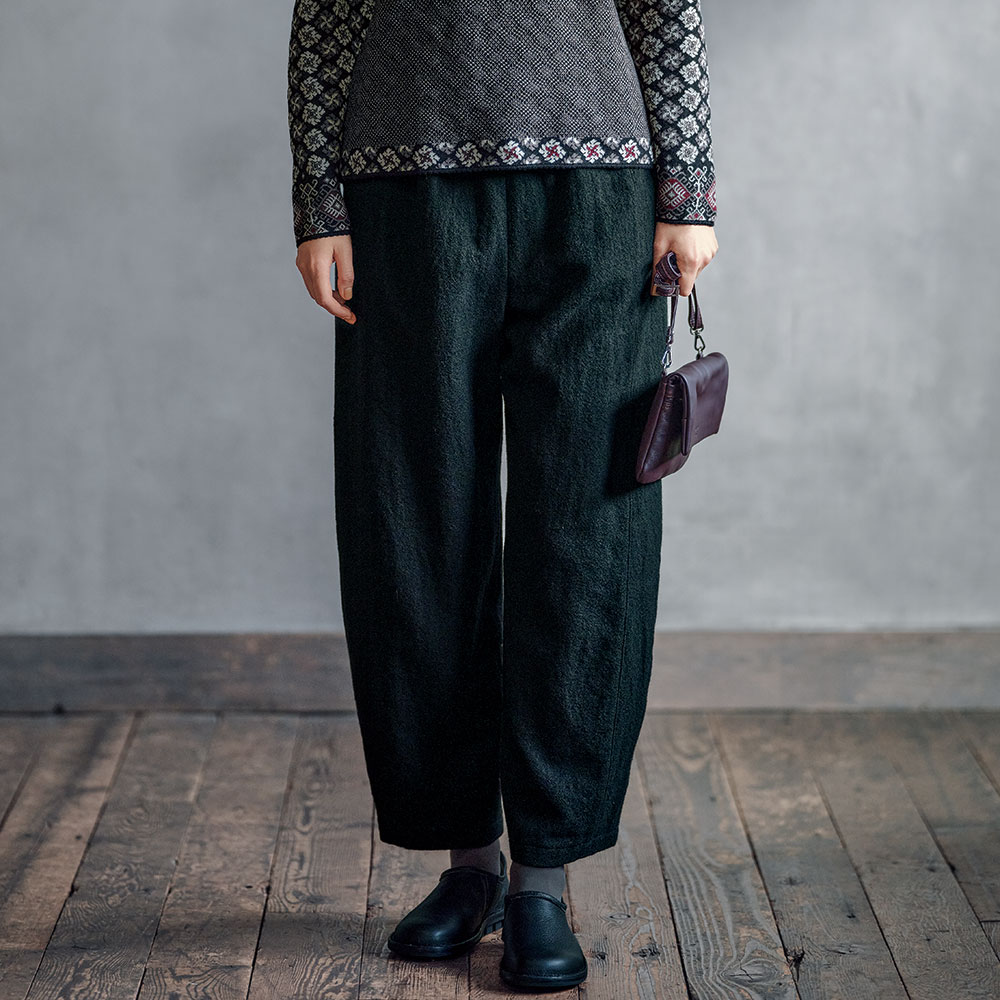 たぽっと九分丈ウールパンツ