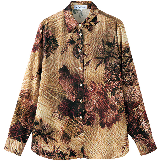 フラワープリントブラウス