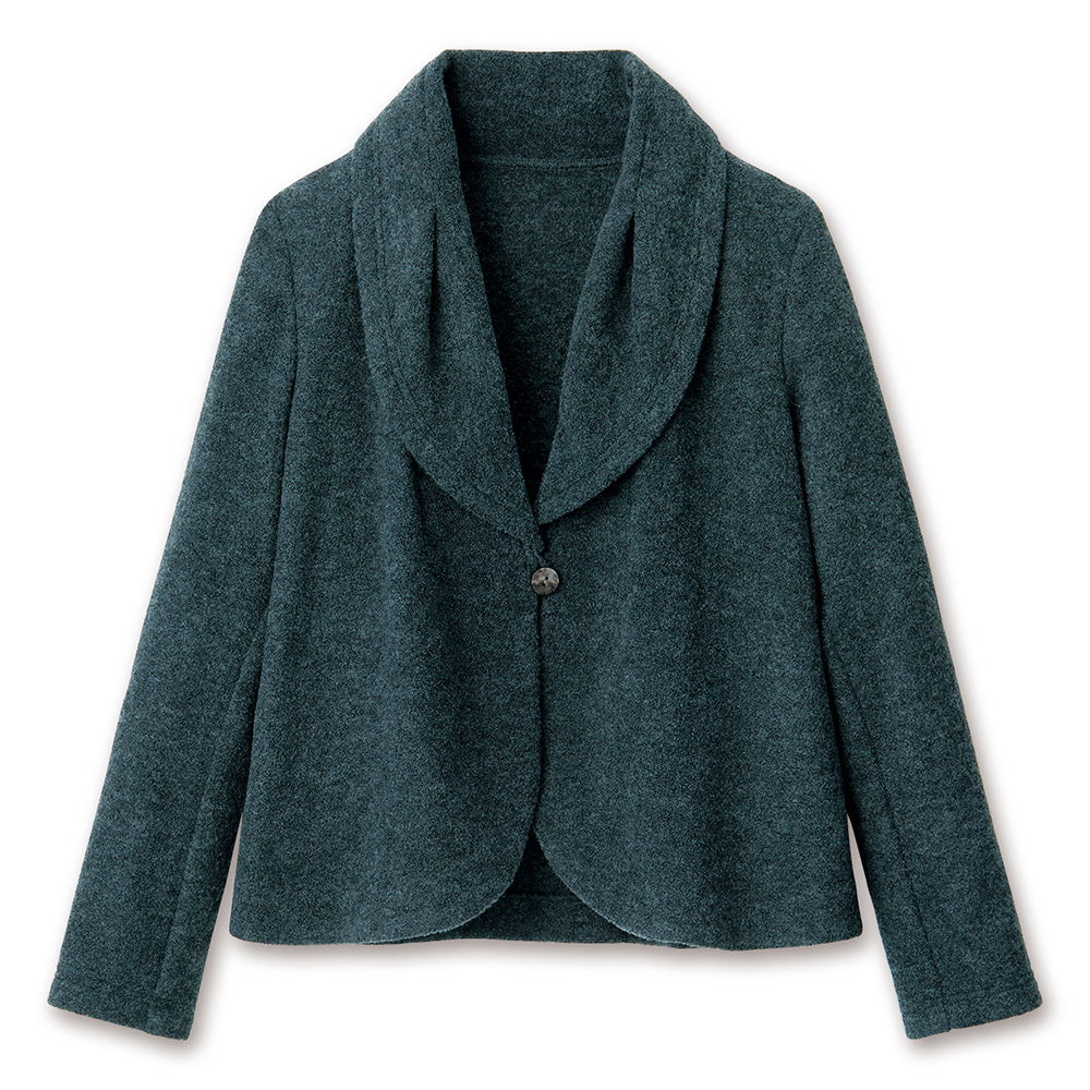 ウール混ボレロカーディガン