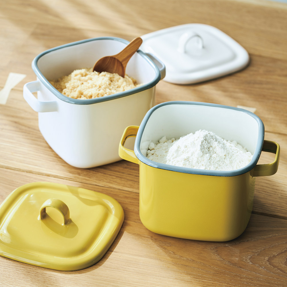 角型ホーローマルチポット2個セット