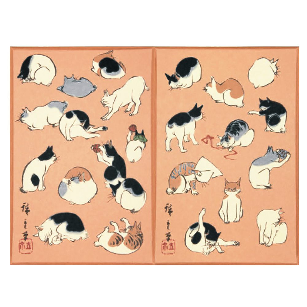 御朱印帳／江戸浮世絵の犬猫たち（3種セット）