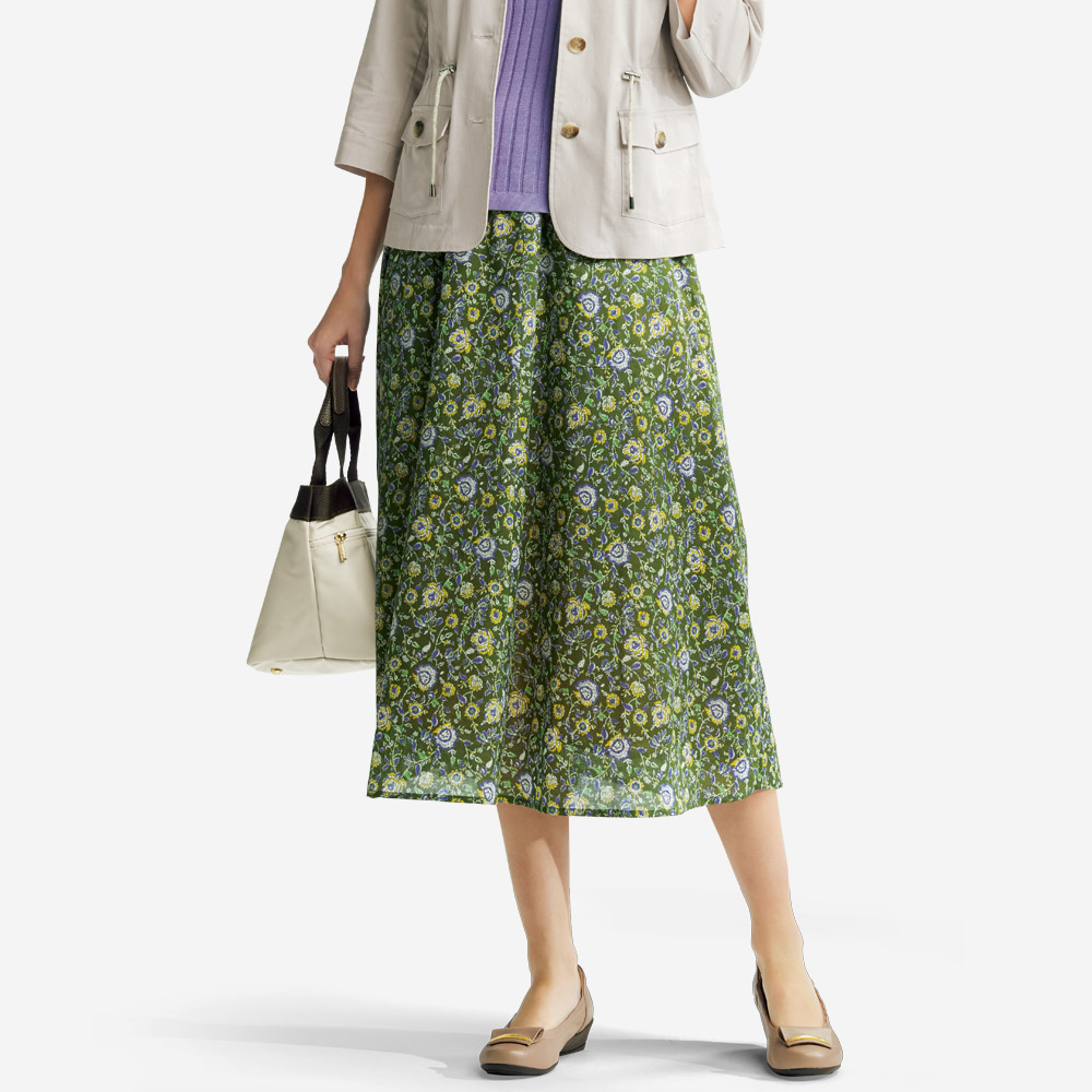 フラワープリントスカート