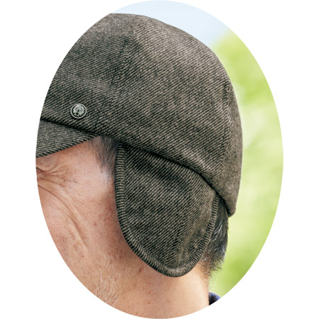 耳当てが取り外せるキャップ