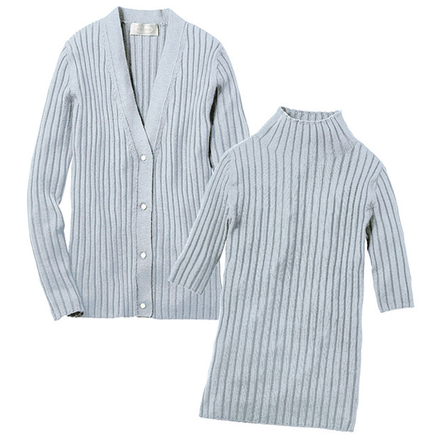 ウール･ワイドリブアンサンブル