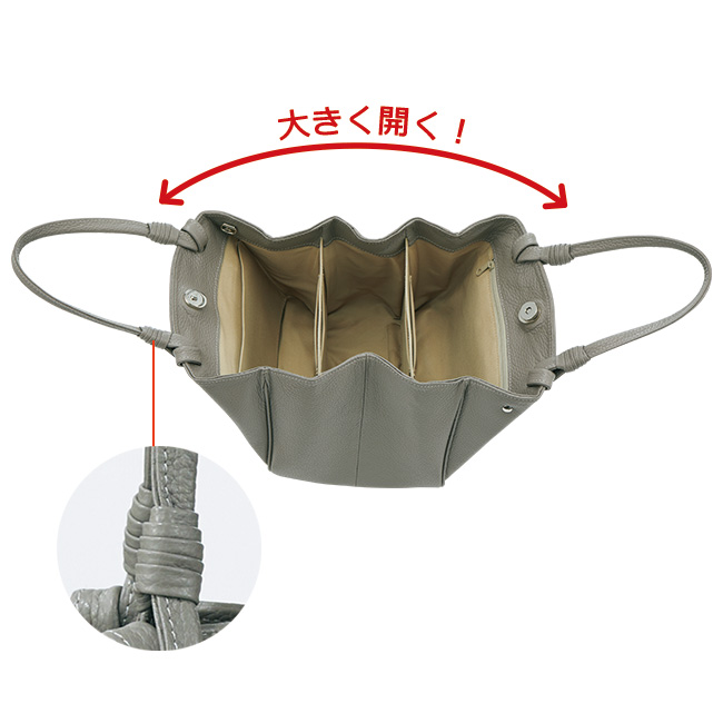 大きく開いて使いやすい2ウェイバッグ