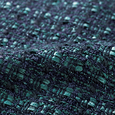 ウール混・ラメ入りツイードチュニック