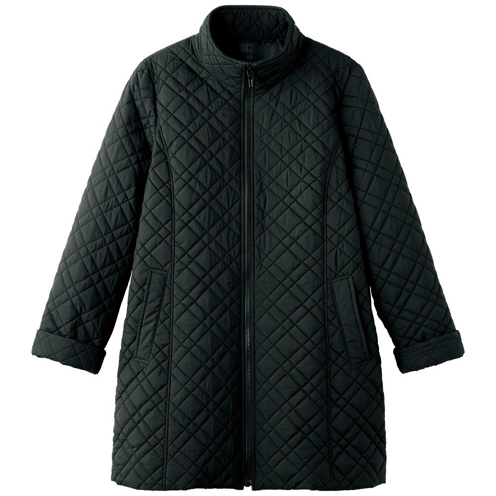 キルトスタンドカラーコート