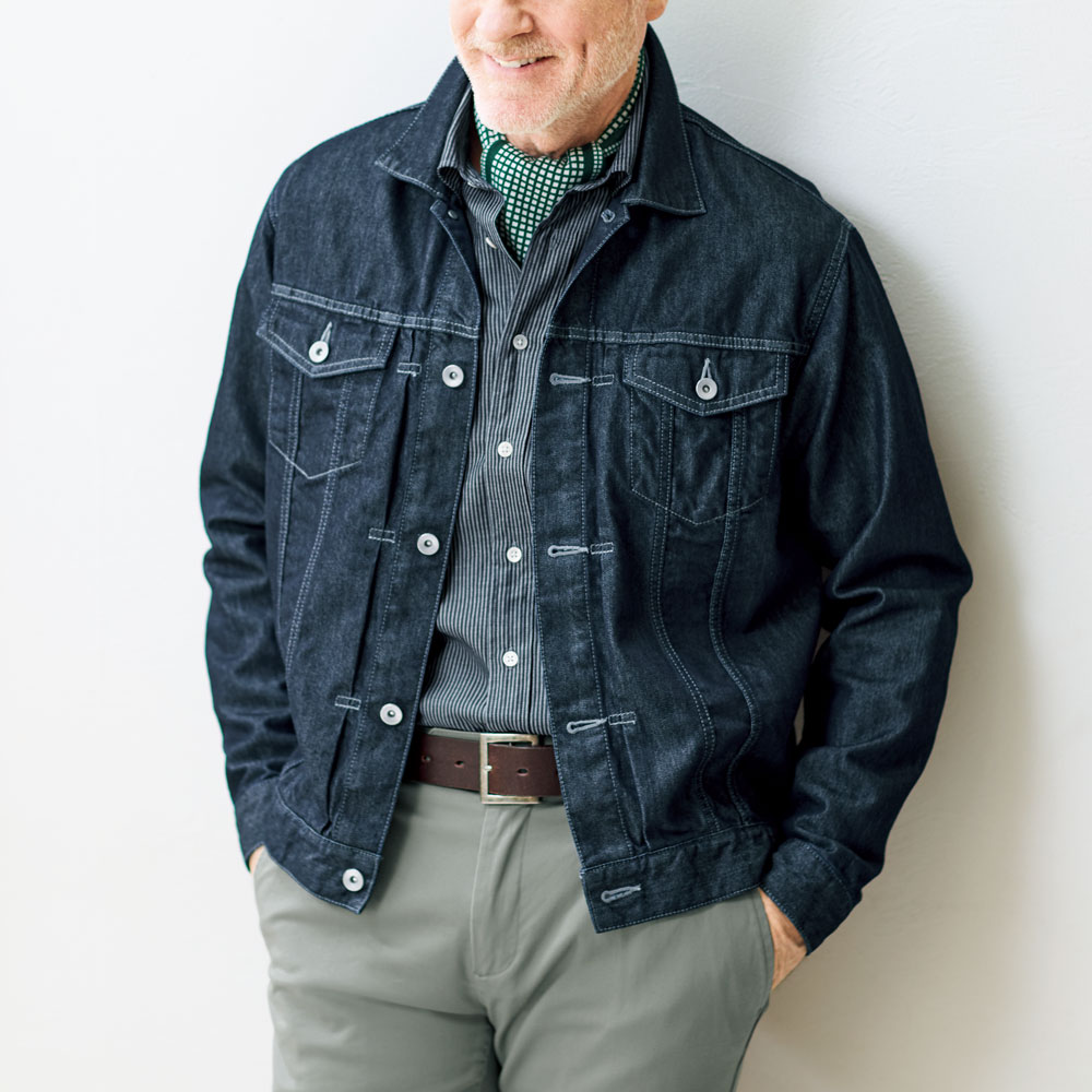 シルク混デニム･Gジャケット