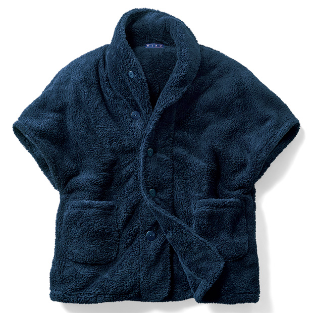 肩･首まで暖かフリースベスト／男女兼用