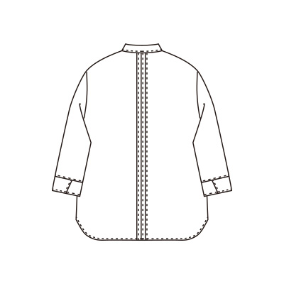 刺しゅう使いピンタックブラウス