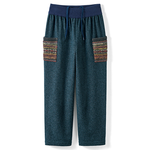 ニット使いコットンツイードパンツ