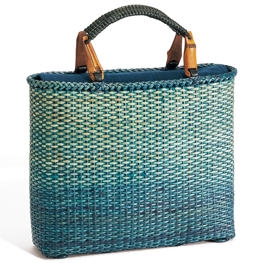 籐のござ目編みハンドバッグ